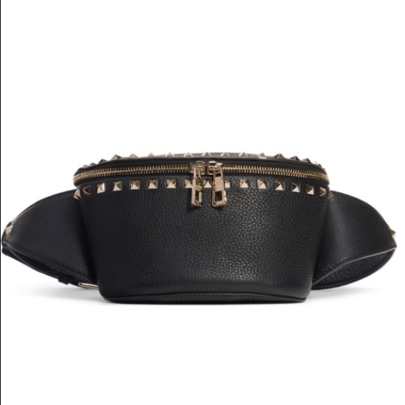 Valentino Handbags - Valentino Studded Black Belt Bag NWT